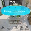 15ft Double-Sided Outdoor Umbrella with Solar Lights, UPF50+ Extra Large Aluminum Patio Umbrella with Crank - 4 of 4