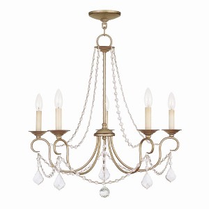 Livex Lighting Pennington 5 - Light Chandelier in  Antique Silver Leaf - 1 of 2