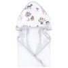 Hudson Baby Cotton Animal Face Hooded Towel, Neutral Safari World, One Size - 4 of 4