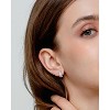 Molenia 18K White Gold Plated Huggie Hoop Earrings 925 Sterling Silver with Sparkling 6A Cubic Zirconia Lightweight Hypoallergenic Hoops for Women - 2 of 4