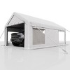 GustoWave Heavy Duty 12x20 Ft Carport with Roll-Up Windows for Car Truck - 2 of 4