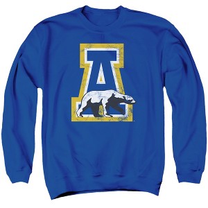 University of Alaska Fairbanks Official Distressed Primary Logo Adult Crewneck Sweatshirt - 1 of 4