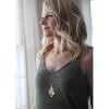Acrylic Pendant Necklace Earrings – Long Statement Leaf Charm Necklace Tortoise Resin Palm Leaf Earrings Fashion Necklaces Earrings for Women - 2 of 4
