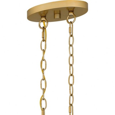 Aspyn Light Gold Embossed Pebble Detail 6-Light Island Chandelier