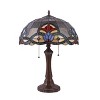 Chloe Lighting Ellington Tiffany-style Dark Bronze 2 Light Victorian Table Lamp 16inch Shade - 2 of 3