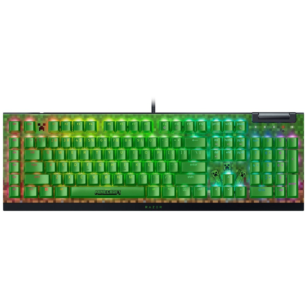 Razer BlackWidowV4 X Gaming Keyboard Green Switch - Minecraft Edition
