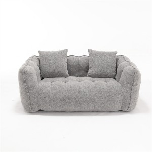 OUTSUPPLY Soft Bean Bag Chair for Two, High-Resilience Foam, Square Lounger with Armrests, Chenille Cover for Living Room - 1 of 4