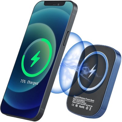 Wasserstein 15W 5000mAh Magnetic Wireless Power Bank Charger for Apple iPhone 12/Pro/Pro Max/Mini