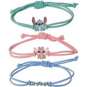 Disney Stitch Fashion Cord Bracelet, Stitch, Angel, Ohana - Set of 3 - 1 of 4