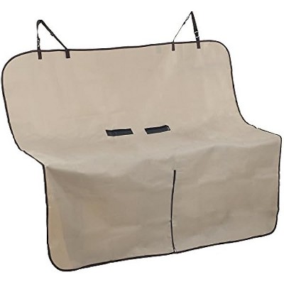 Car Seat Covers for Pets ¨C Dog Travel Accessories for Car, Truck, or SUV ¨C Waterproof, Non-Slip Seat Protector by PETMAKER (Khaki)