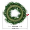 Unique Bargains Home Front Door Christmas Snowflake White Ball Berries Pinecone Ornaments Wreaths 12" - 3 of 4