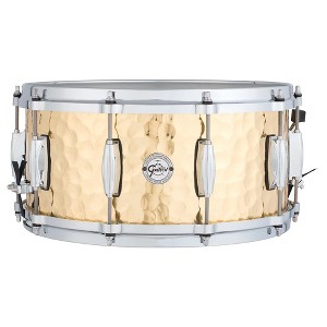 Gretsch Drums Silver Series Hammered Brass Snare Drum 14 x 6.5 - 1 of 2