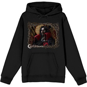 Castlevania Logo with Dracula Men's Black Graphic Hoodie - 1 of 2