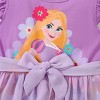 Disney Princess Frozen Elsa Toddler Girl Cute Romper With Tulle Skirt Overlay Birthday Summer Jumpsuit 2-6Years - 3 of 4