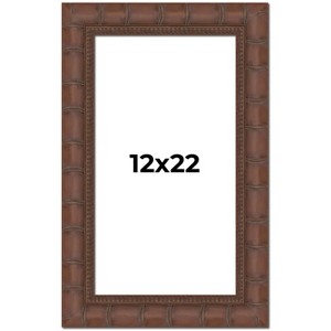 PosterPalooza | 12x22 Wide Bamboo Picture Frame, UV Acrylic, 4 Finishes - Brown, Black, Silver, and Natural - 1 of 4