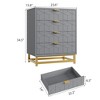 4-Drawer Dresser for Bedroom – Modern White Chest with Gold Metal Legs & Handles - 2 of 4