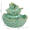 Sunnydaze Indoor Home Decorative Stacked Tiered Seashells Tabletop Water Fountain Feature - 7" - Green - 3 of 4