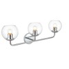 Elegant Lighting Genesis 3 light Chrome and Clear Bath Sconce - 3 of 4