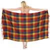 LA LEELA Women's Beachwear Summer Beach Wrap Bikini Wraps Sarong Coverups Swim Cover Up Swimwear Swimsuit Coverups for Women One Size Multi,Plaid - 3 of 4