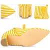 BLISSFUL STEP Bow Stripe Pointed Toe Chunky Heels Ankle Boots for Women - 3 of 4