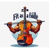 Fit As A Fiddle Violin Humor Adult Crew Neck Long Sleeve Tee - 2 of 2