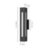 Rennnsan Nyssra 19" H Hardwired Rectangle Industrial LED Dimmable Wall Sconce in Black - 3 of 4