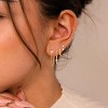 14K Gold Plated Earring Stack: Hypoallergenic Pearl Drop & Huggie Hoop Set - 2 of 4