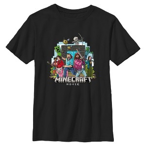 Boy's A Minecraft Movie Garrett and Steve Squad T-Shirt - 1 of 4