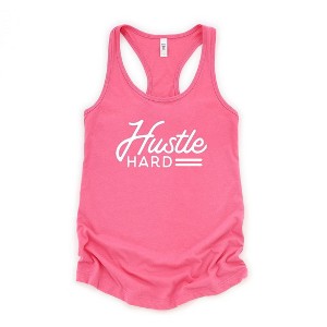 Simply Sage Market Women's Hustle Hard Graphic Racerback Tank - 1 of 3