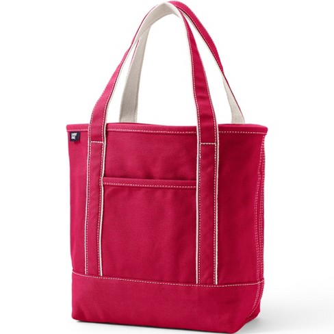 Medium Solid Color 5 Pocket Open Top Canvas Tote Bag