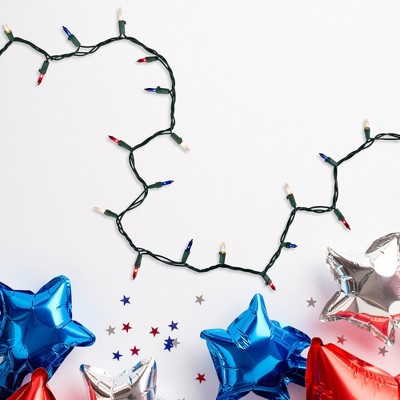 Northlight Mini Patriotic Christmas Lights - Red, White and Blue - 20.25' - Green Wire - 100ct