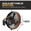 Mule Garage Fan XL, 18 Inch Wall Mount Fan with 3 Speed High Velocity Airflow for Shop, Covered Patio, or Home Gym, Matte Black - 3 of 4