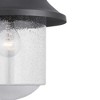 Progress Lighting Weldon 1-Light Outdoor Wall Lantern in Black with Clear Seeded Glass Shade - 3 of 4