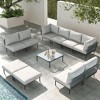 LayinSun 11 Pieces Rope Woven Patio Furniture Set, Modern Modular Sectional Sofa with Coffee Table and Upgrade Thickness Cushion - 2 of 4