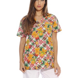 Just Love Women's Scrub Tops / Holiday Scrubs / Nursing Scrubs for Christmas - 1 of 3