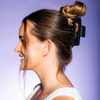 Gimme Beauty Rectangle Claw Clip - Black/Tortoise - 2pc - image 5