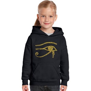 LA Pop Art Girl's Word Art Hooded Sweatshirt - EGYPT - 1 of 4