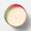 Pride 4"x4.75" Glass Vanilla Rainbow Jar Candle White 16oz - 3 of 3