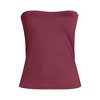 Lands' End Women's Bandeau Tankini Top - Large - Burgundy Spritz - 3 of 4