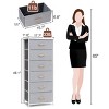 Crestlive Products Vertical Dresser for Bedroom Storage Tower with Sturdy Steel Frame Wood Top Easy Pull Fabric Bins - 3 of 4