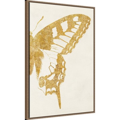Butterfly Wings II 23" Bronze Framed Canvas Print