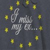 Rerun Island Men's I Miss My Ex Long Sleeve Graphic Cotton Sweatshirt Hoodie - 2 of 4