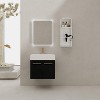 ChicFurnit Bathroom Vanities 24 Inch Wall Mounted Vanity with Resin Sink and Storage Rack for Bathroom, Black, 23.6"*18.1"*22.4" - 2 of 4