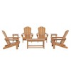 WestinTrends 7 Piece Set Outdoor Folding Adirondack Chairs with Coffee Table Side Table - 3 of 3