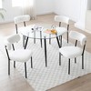 Vatros Dining Chairs Set of 2 Round Upholstered Dining Room Chairs, Orange - 2 of 4