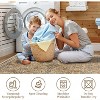 Washable Area Rug, Vintage Faux Wool Floor Cover with Non-Slip Backing, Non-Shedding Thin Foldable Carpet for Living Room Bedroom Kitchen - 3 of 4