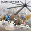 Airsurfer 84" Black Modern Ceiling Fan with 8 Aluminium Blades and Remote 6 Speed Ceiling Fan with Reversible Quiet DC Motor for Living Room Bedroom - 4 of 4