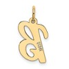 Black Bow Jewelry 14k Yellow Gold, Madison Collection, Medium Script Initial Pendant A-W - 3 of 4