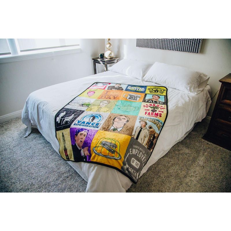 Just Funky The Office Sticker Bomb Quilt Fleece Throw Blanket | 45 x 60 Inches, 5 of 7
