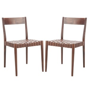 Eluned Leather Dining Chair (Set of 2) - DCH1201 - Safavieh - 1 of 4